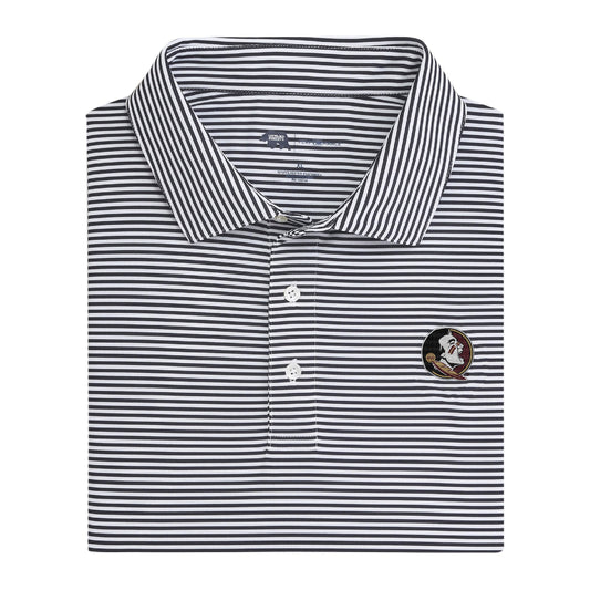 Lake Toxaway CC FSU Seminole Echo Stripe Performance Polo - Black