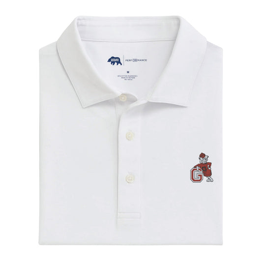 Lake Toxaway CC UGA G Dog Solid Icon Polo - White