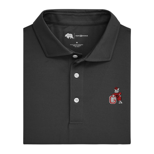 Lake Toxaway CC UGA G Dog Solid Performance Pique Polo - Black