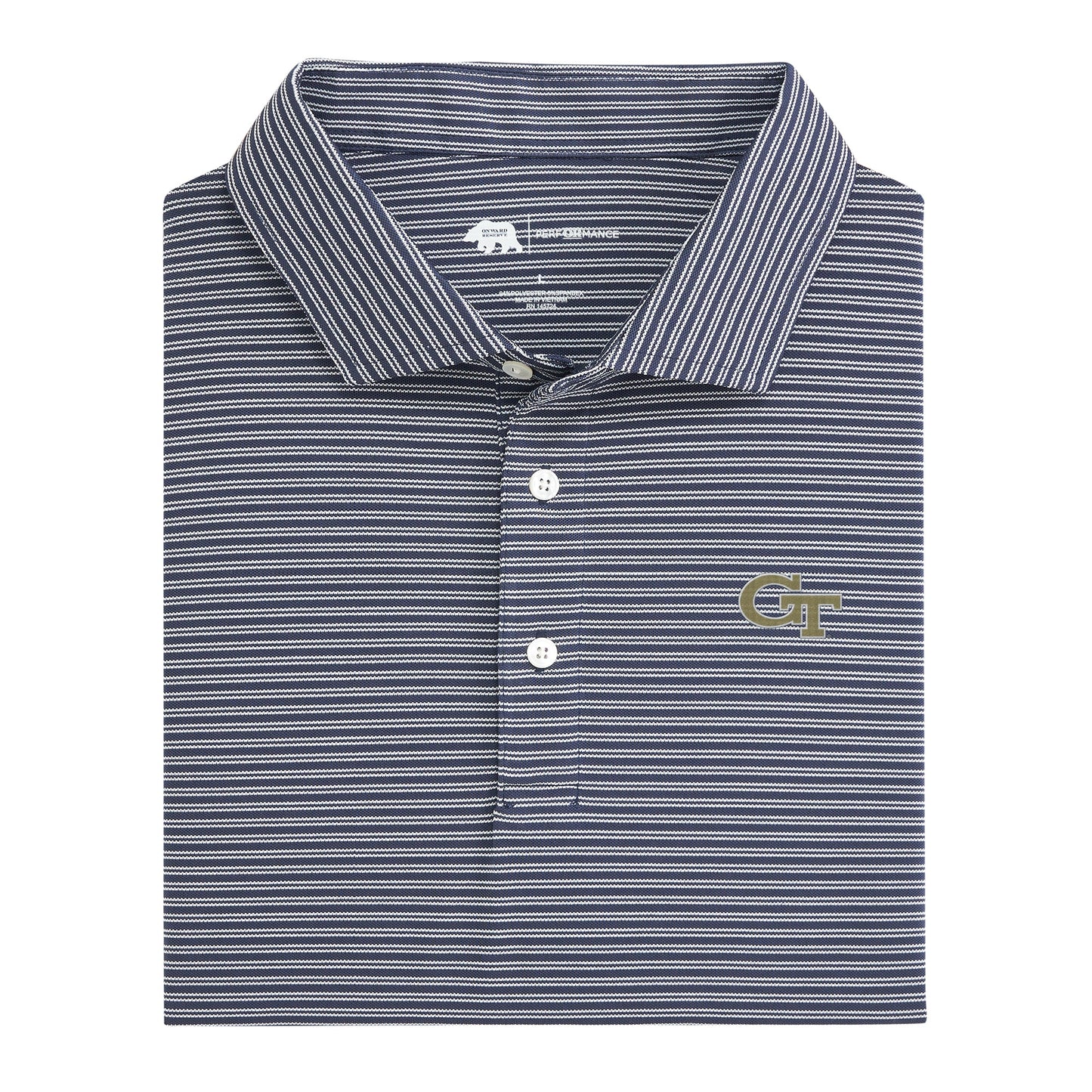Lake Toxaway CC Pairing Stripe Georgia Tech Performance Pique Polo