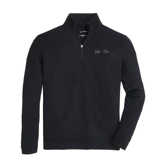 Lake Toxaway CC Gig 'Em Vintage Script Yeager Performance Pullover - Black