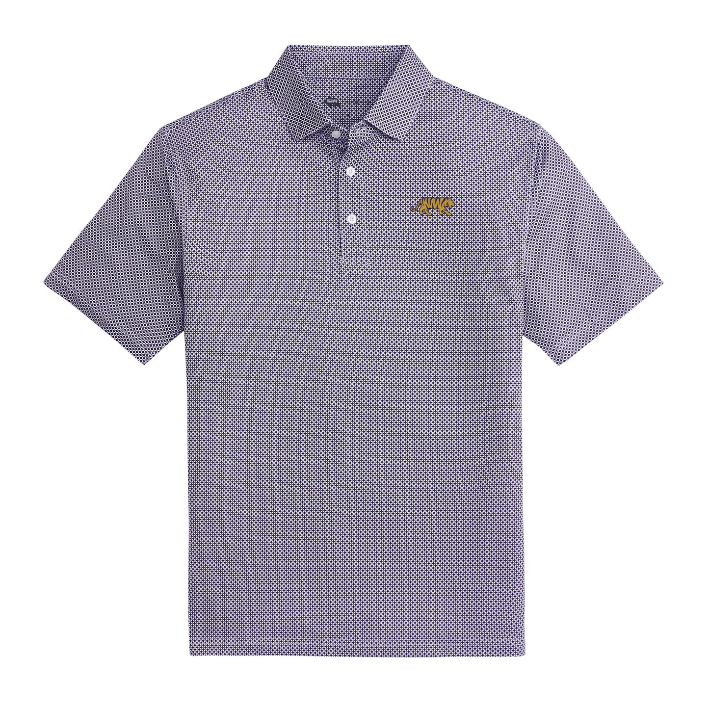 Lake Toxaway CC LSU Walking Tiger Scope Printed Performance Polo - Purple