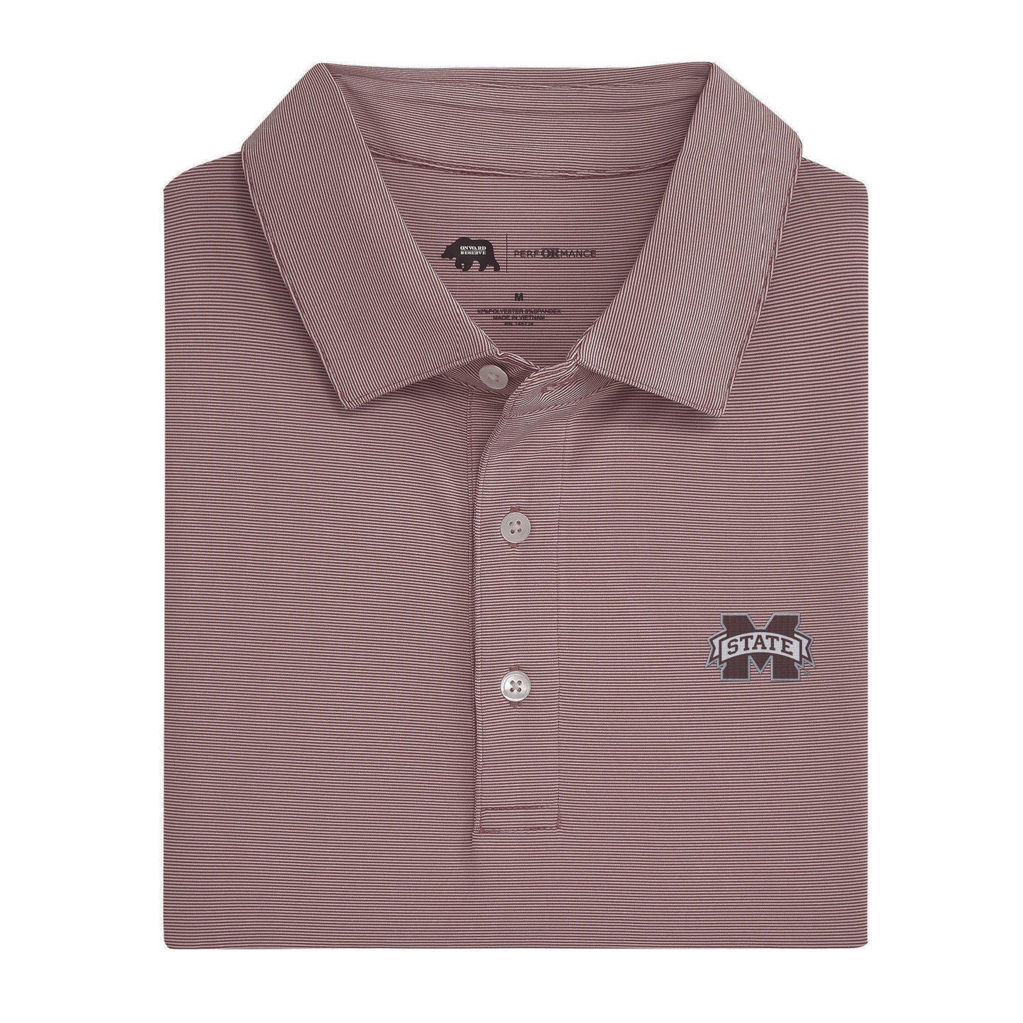 Lake Toxaway CC Mississippi State Hairline Stripe Performance Polo
