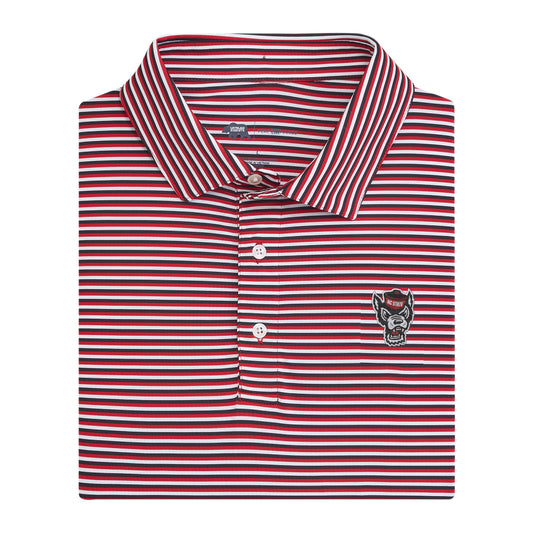 Lake Toxaway CC Tuffy Head Tri Stripe Performance Polo - Red