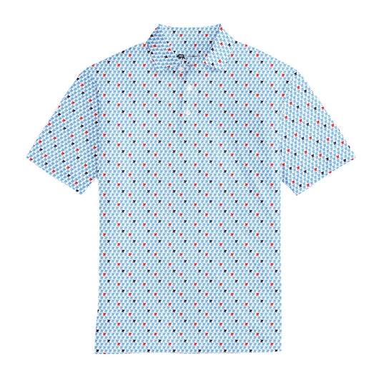 Lake Toxaway CC Ole Miss Tossed M Printed Performance Polo - White