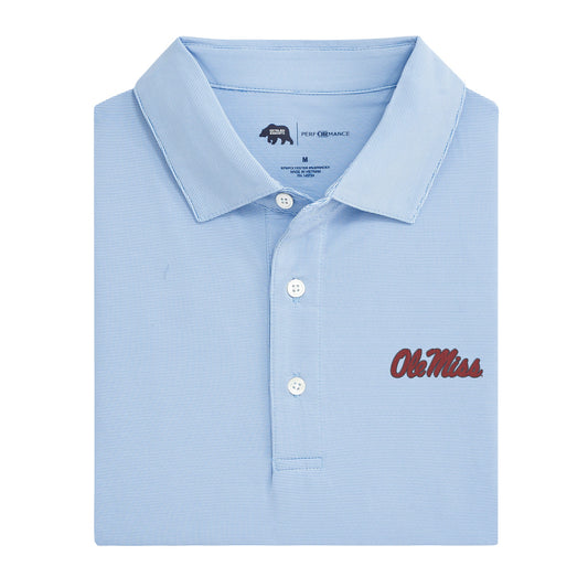 Lake Toxaway CC Ole Miss Hairline Stripe Performance Polo