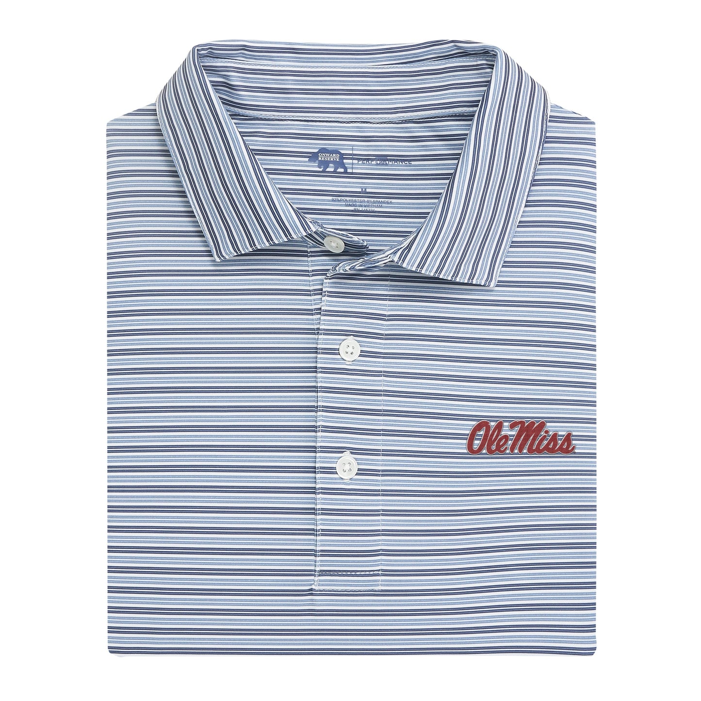 Lake Toxaway CC Ole Miss Wedge Stripe Performance Polo