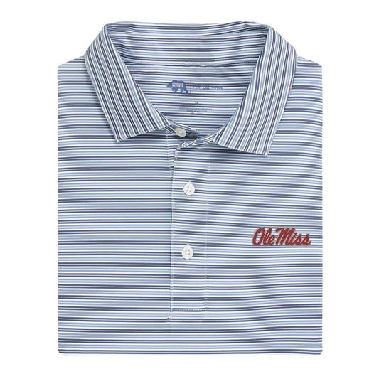 Lake Toxaway CC Ole Miss Wedge Stripe Performance Polo