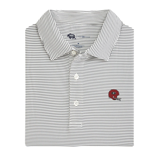 Lake Toxaway CC Vintage Helmet Birdie Stripe Performance Polo - Black