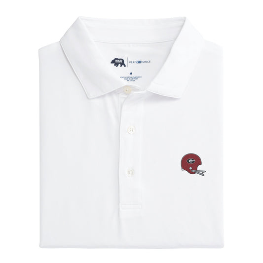 Lake Toxaway CC Vintage Helmet Solid Performance Polo - White