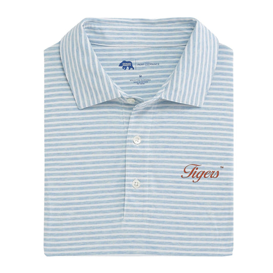 Lake Toxaway CC Tigers Vintage Script Row Stripe icon Polo - Sky