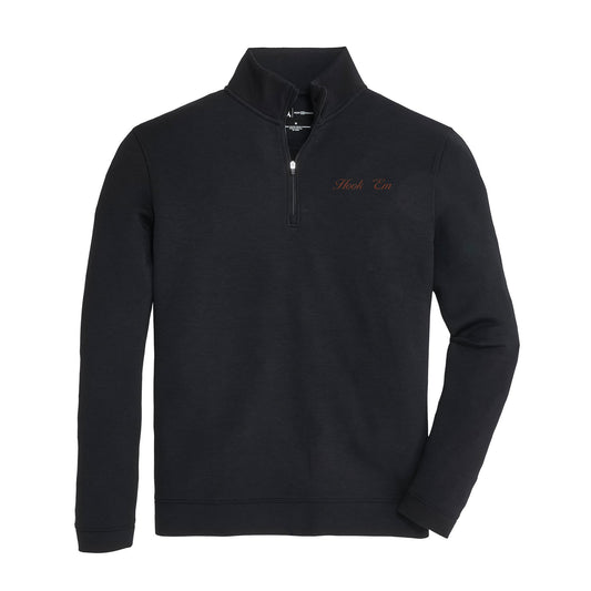 Lake Toxaway CC Hook 'Em Vintage Script Yeager Performance Pullover - Black