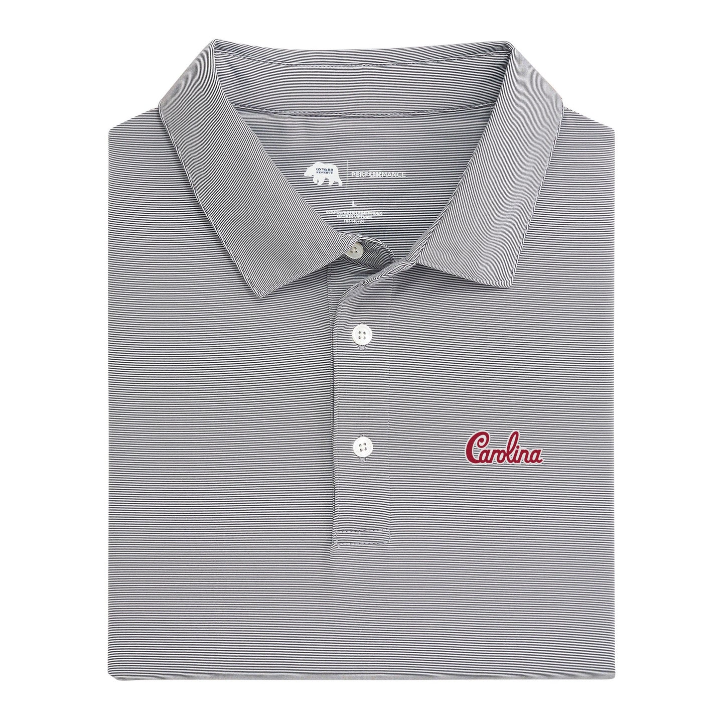 Lake Toxaway CC University of South Carolina Script Hairline Stripe Performance Polo