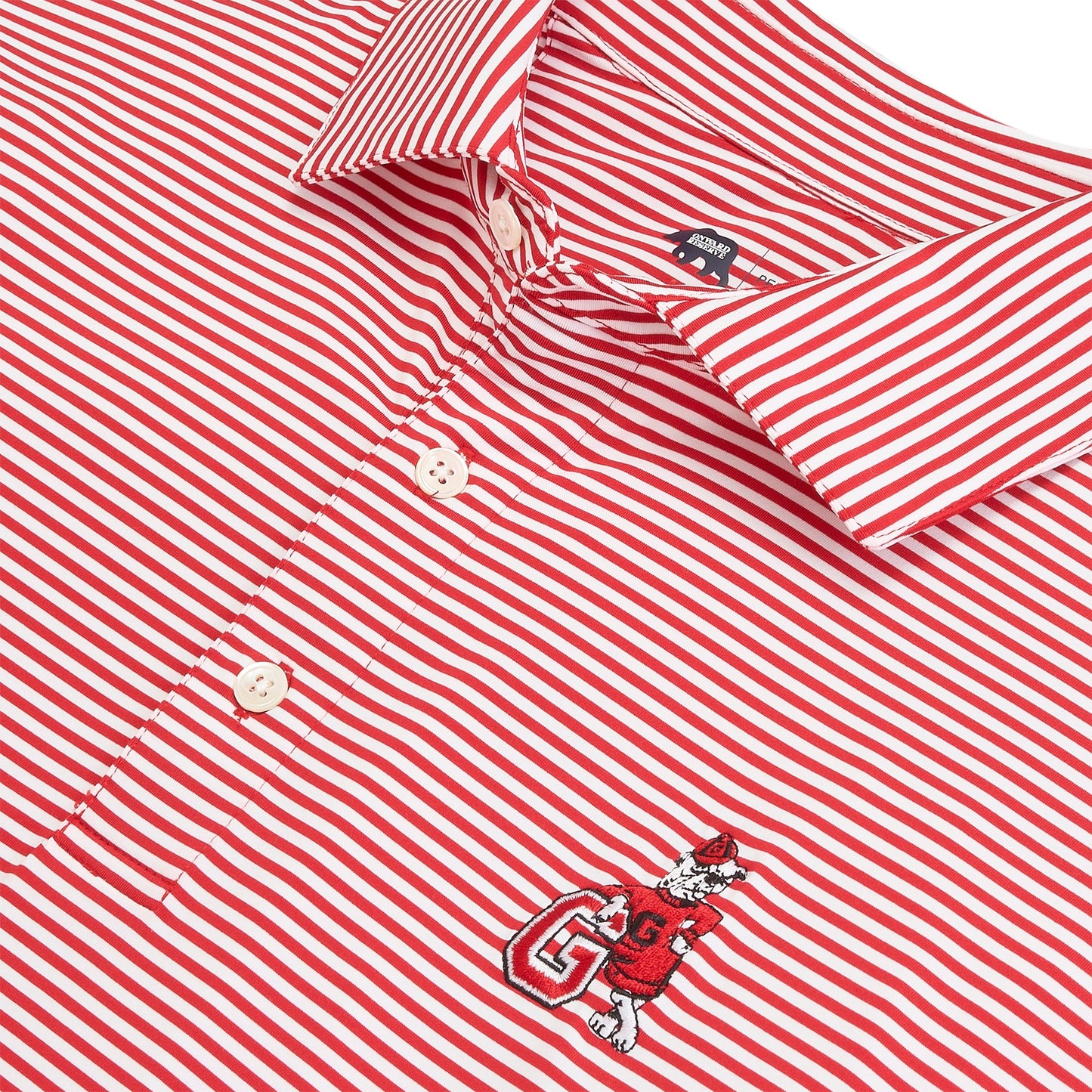Lake Toxaway CC UGA G Dog Echo Stripe Performance Polo - Red