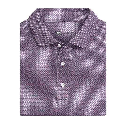 Range Printed Performance Polo - Zinfandel