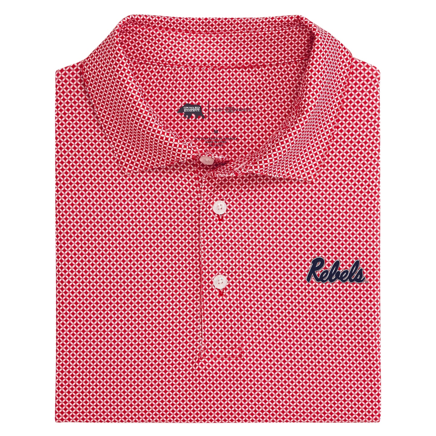 Lake Toxaway CC Ole Miss Rebels Scope Printed Polo - Red