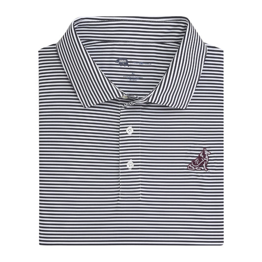 Lake Toxaway CC A&M Reveille Echo Stripe Performance Polo - Black