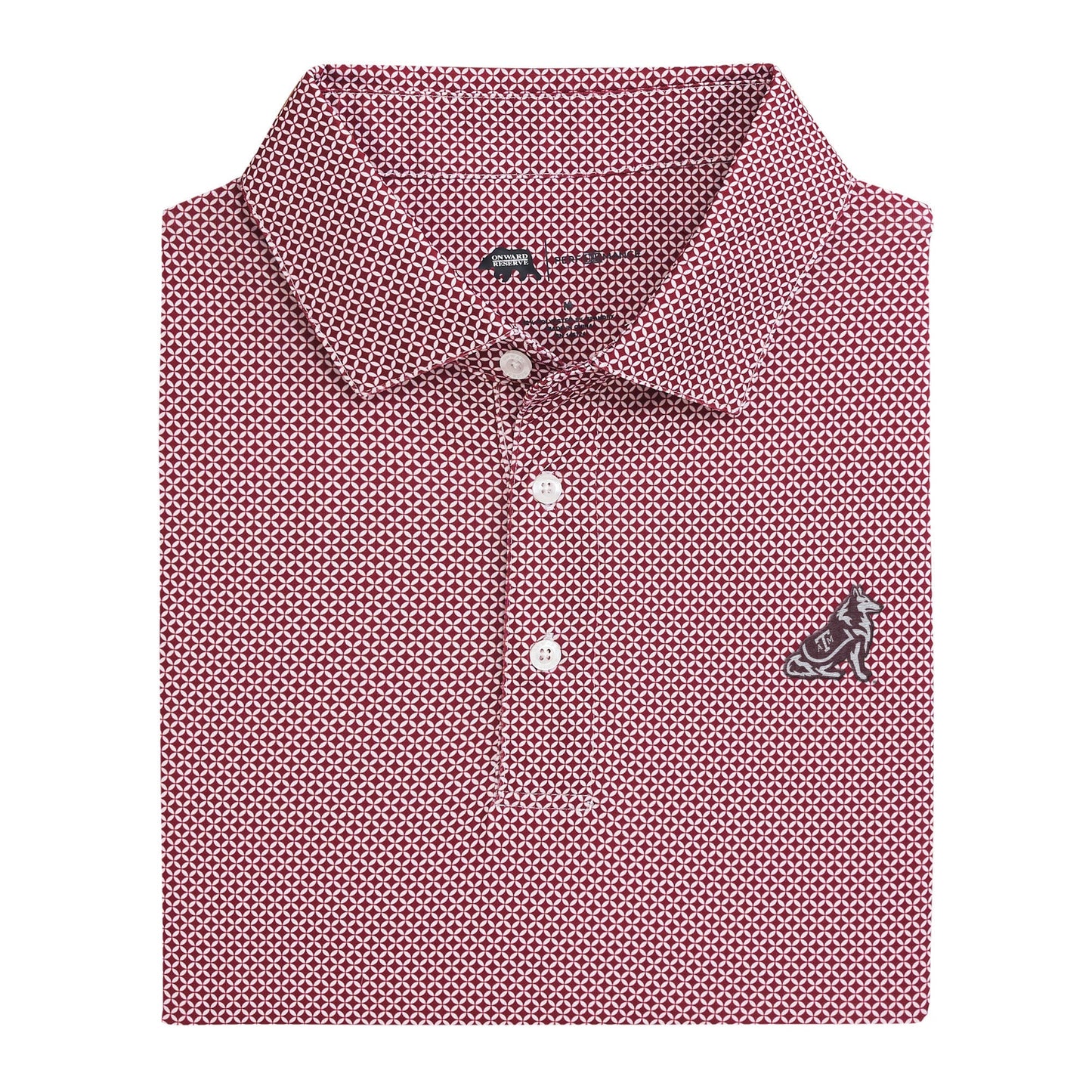 Lake Toxaway CC Texas A&M Scope Printed Performance Polo - Maroon