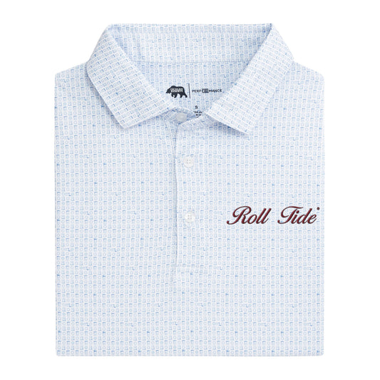 Lake Toxaway CC Roll Tide Vintage Script Tailgate Games Printed Performance Polo - Open Air