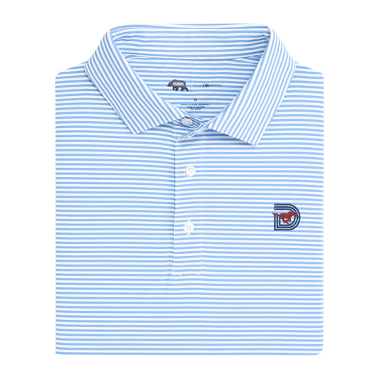Lake Toxaway CC SMU Tripe D Echo Stripe Performance Polo - Sky