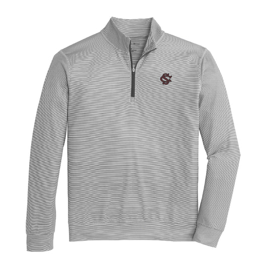 Lake Toxaway CC South Carolina SC Hairline Stripe Printed Performance 1/4 Zip - Black
