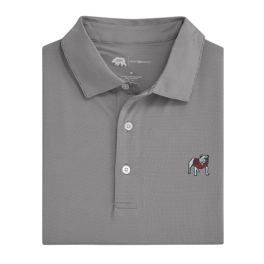 Lake Toxaway CC Standing Bulldog Hairline Stripe Polo