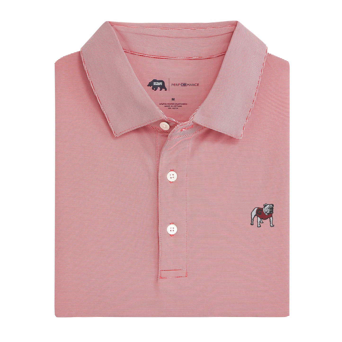 Lake Toxaway CC Standing Bulldog Hairline Stripe Polo