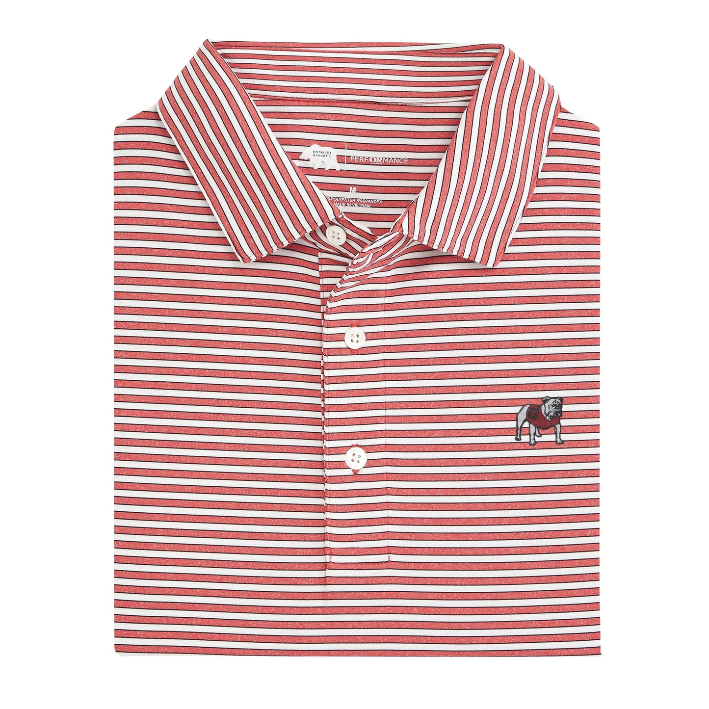 Lake Toxaway CC Standing Bulldog Mulligan Stripe Performance Polo