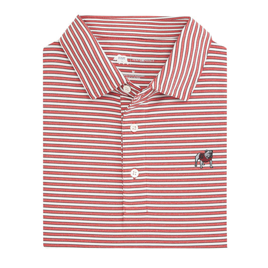 Lake Toxaway CC Standing Bulldog Mulligan Stripe Performance Polo