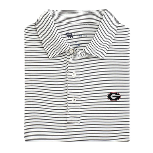 Lake Toxaway CC Super G Birdie Stripe Polo - White/Black