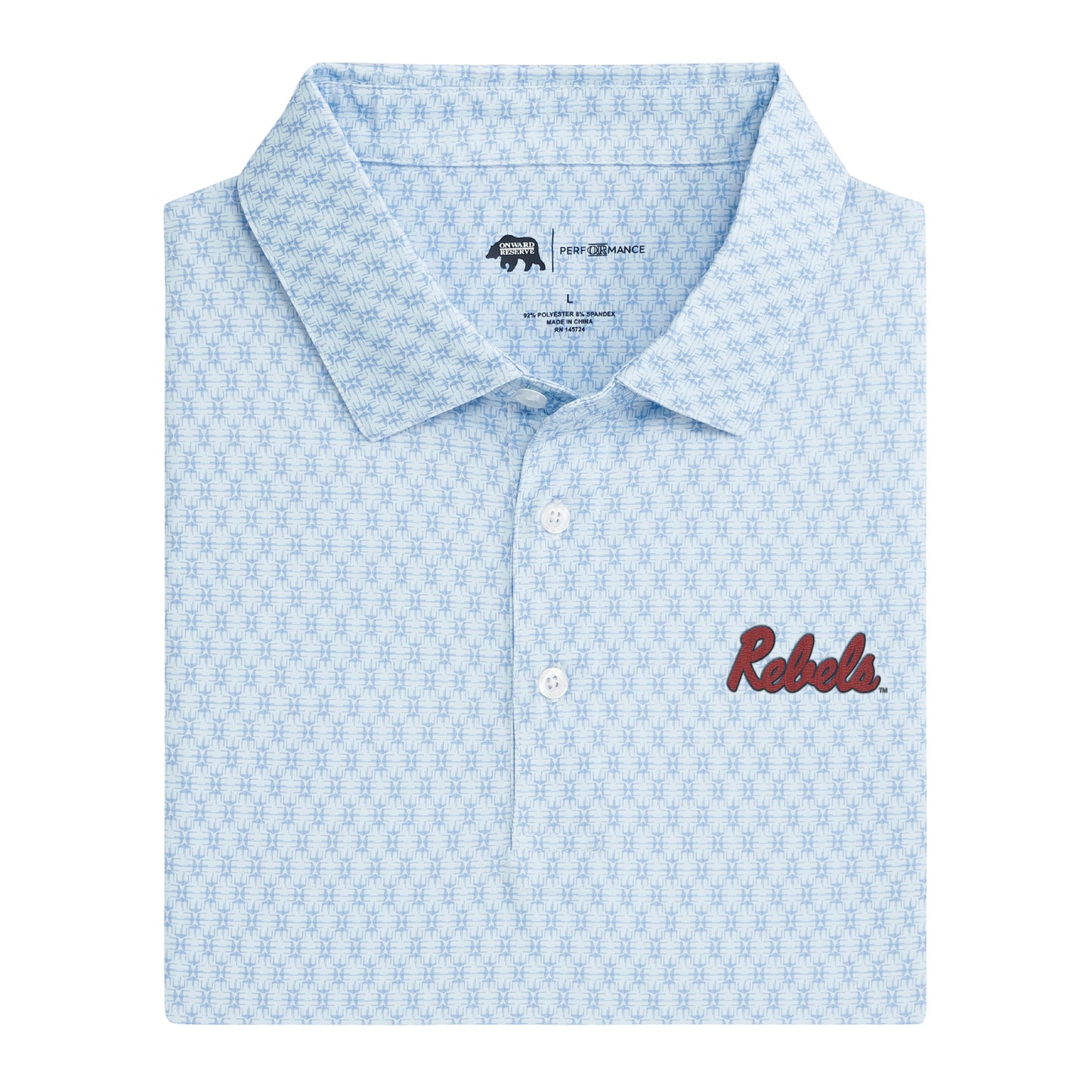 Lake Toxaway CC Ole Miss Rebels Tents Printed Performance Polo - Open Air
