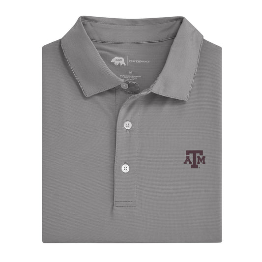 Lake Toxaway CC Hairline Stripe Texas A&M Performance Polo
