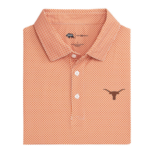 Lake Toxaway CC Texas Scope Printed Performance Polo - Longhorn Orange
