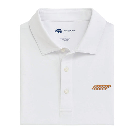 Lake Toxaway CC TN Checkerboard Solid Icon Polo - White