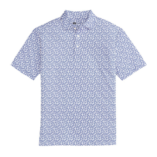 Lake Toxaway CC Tossed Gator Printed Performance Polo - White