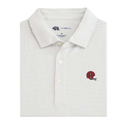 Lake Toxaway CC Vintage Helmet Birdie Stripe Performance Polo - Mirage Grey