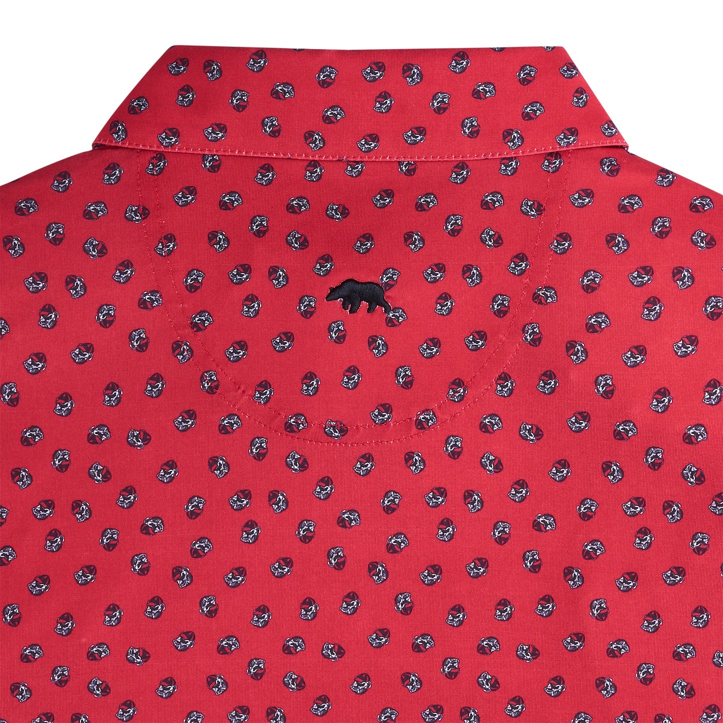 Lake Toxaway CC Vintage Bulldog Head Printed Performance Polo - Red