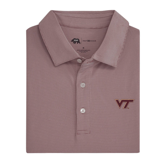 Lake Toxaway CC Virginia Tech Hairline Stripe Performance Polo
