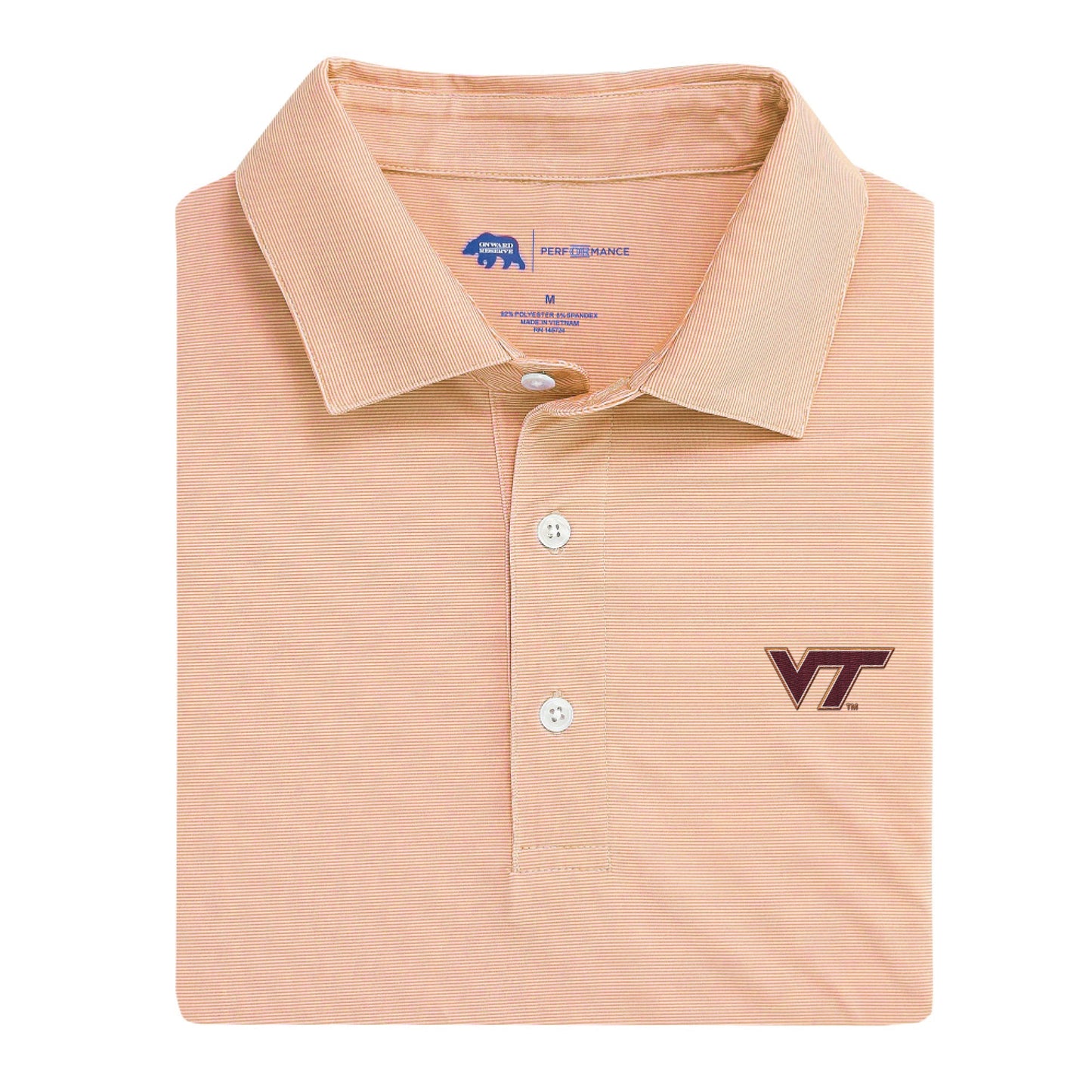 Lake Toxaway CC Virginia Tech Hairline Stripe Performance Polo