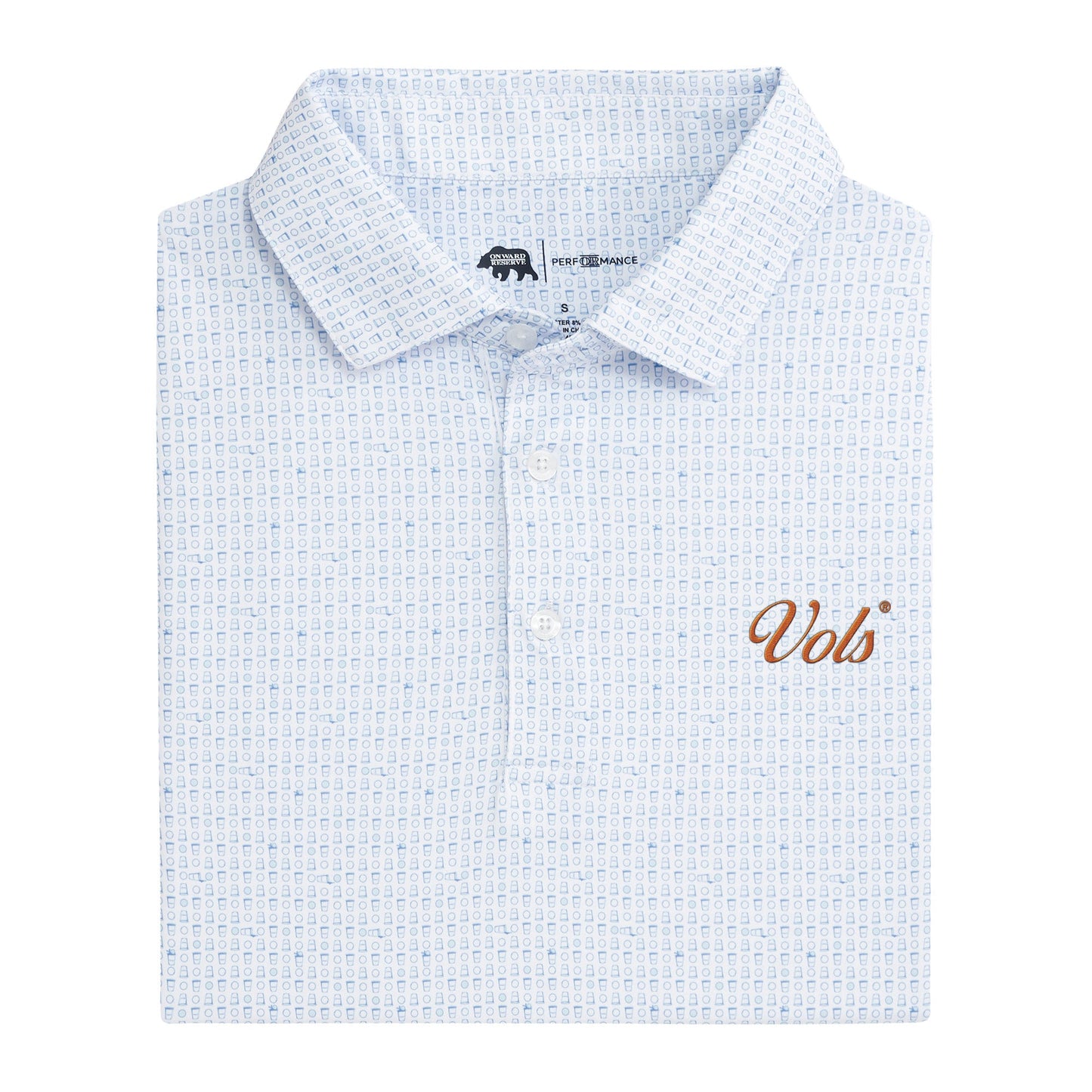 Lake Toxaway CC Vols Vintage Script Tailgate Games Printed Performance Polo - Open Air