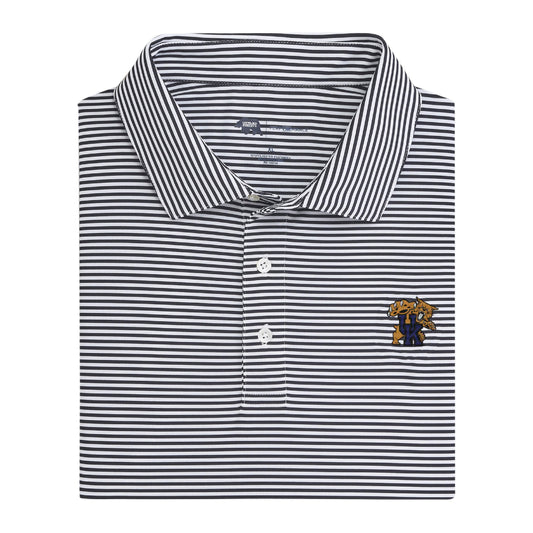 Lake Toxaway CC Kentucky Wildcat Echo Stripe Performance Polo - Black