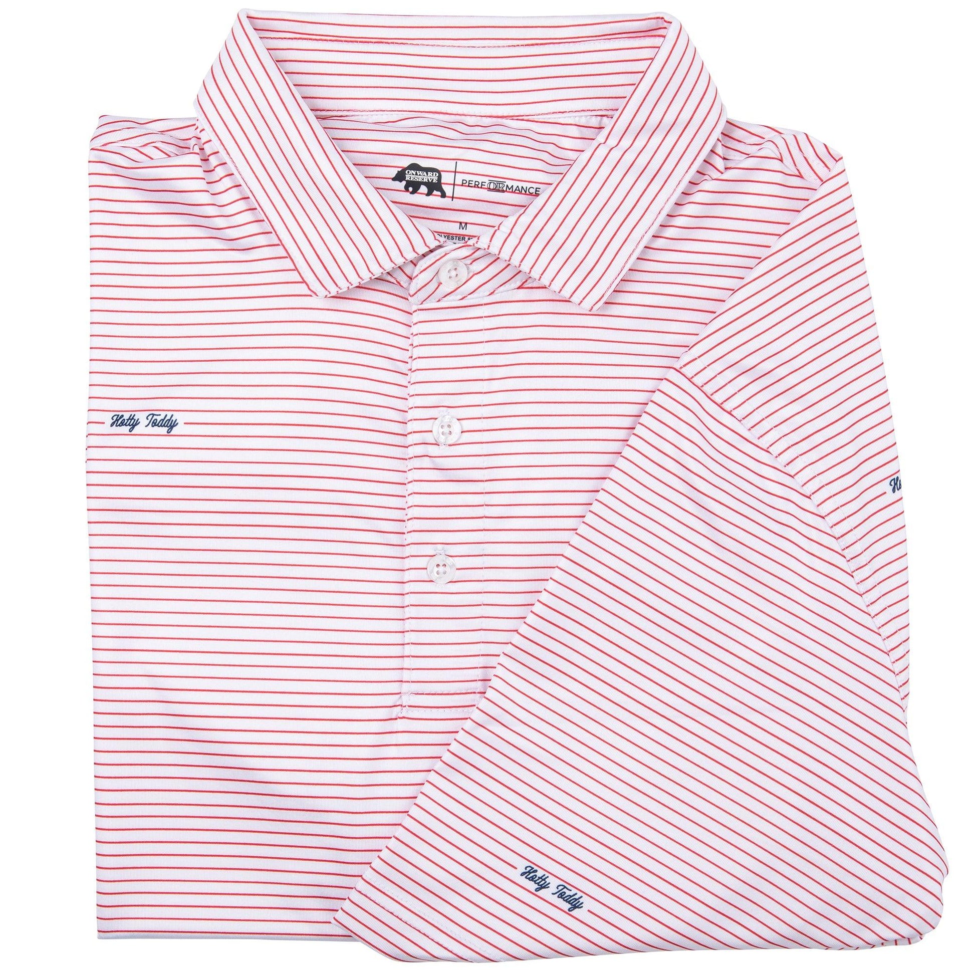 Hotty Toddy Script Stripe Performance Polo - Onward Reserve