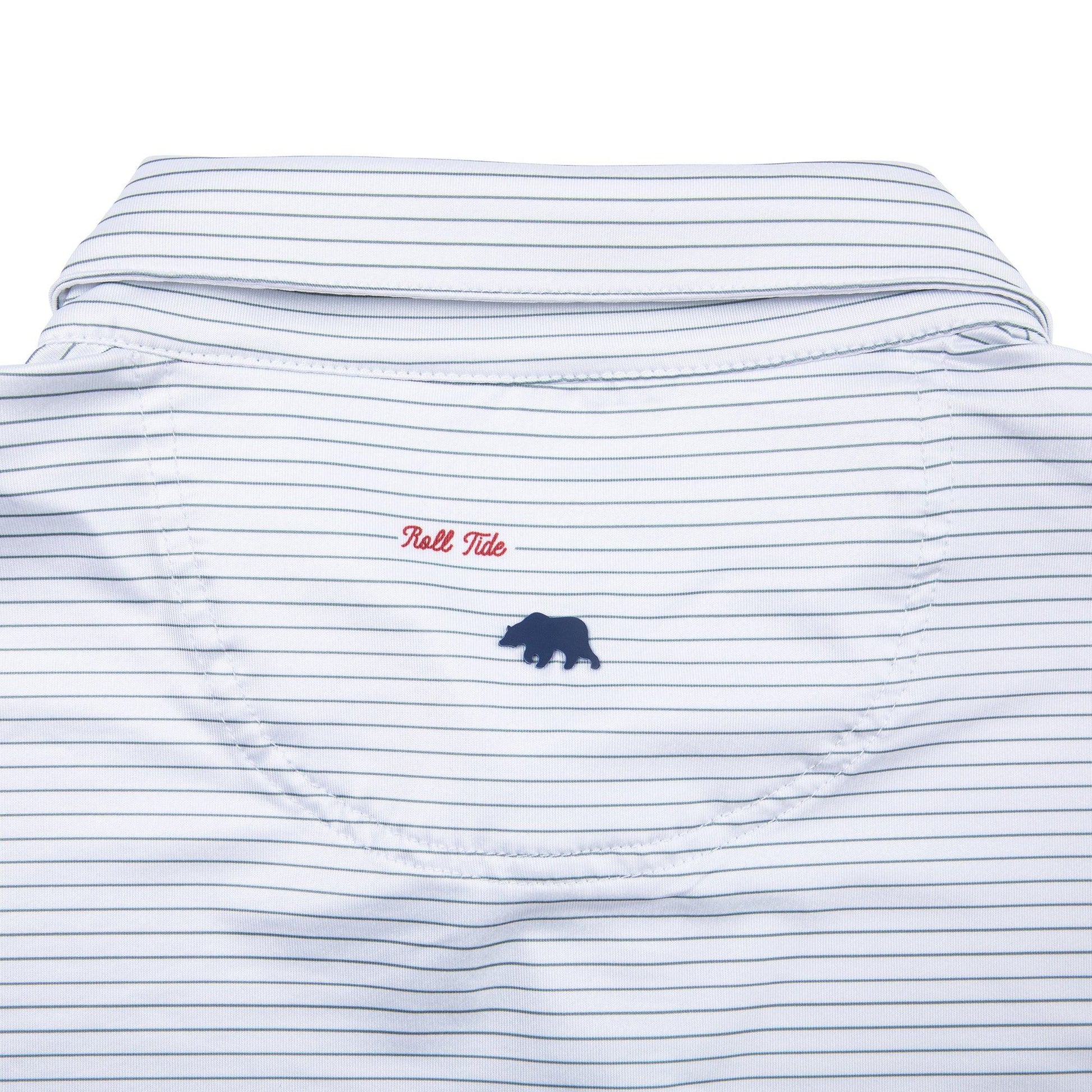 Roll Tide Script Stripe Performance Polo - Onward Reserve