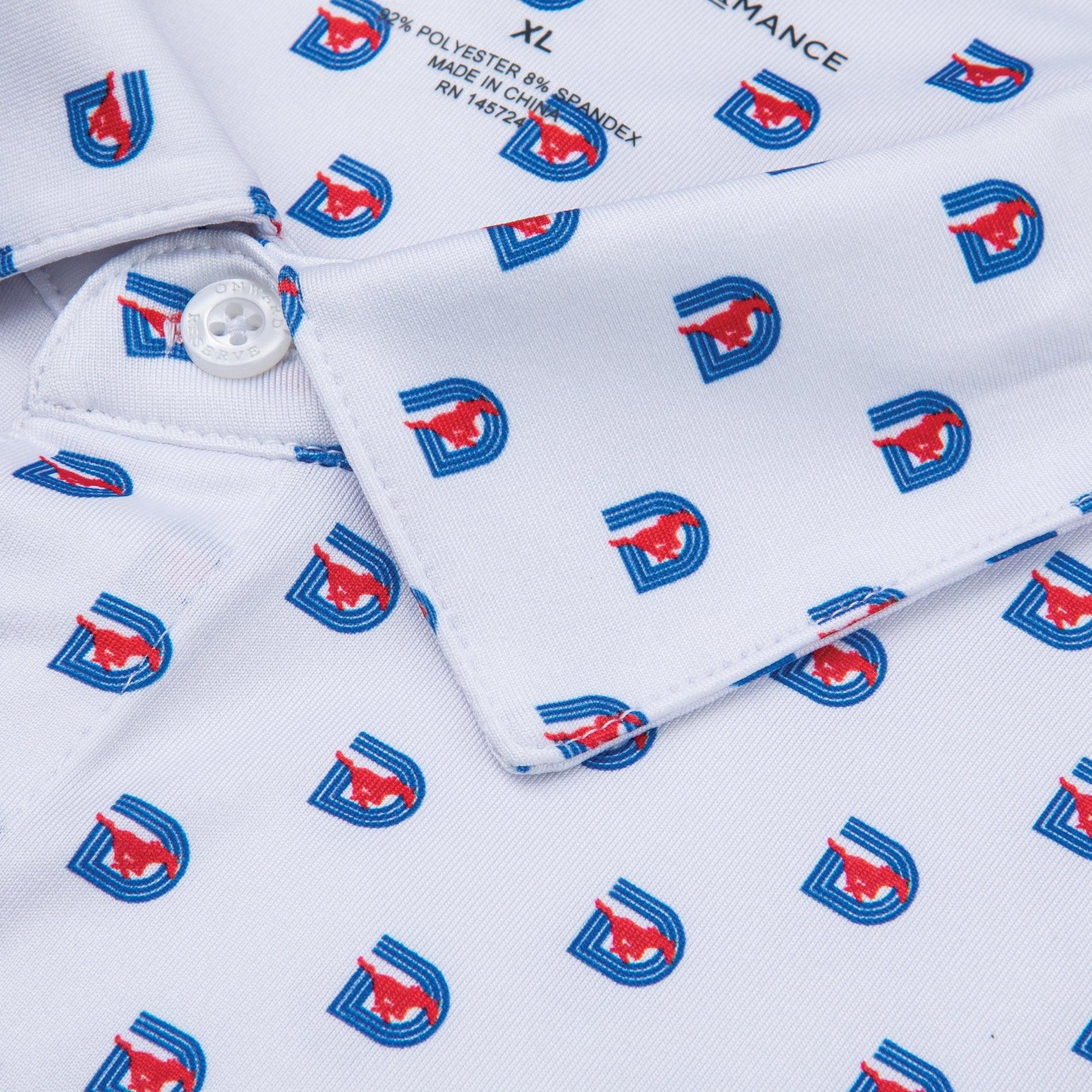 SMU Triple D Printed Performance Polo - Onward Reserve