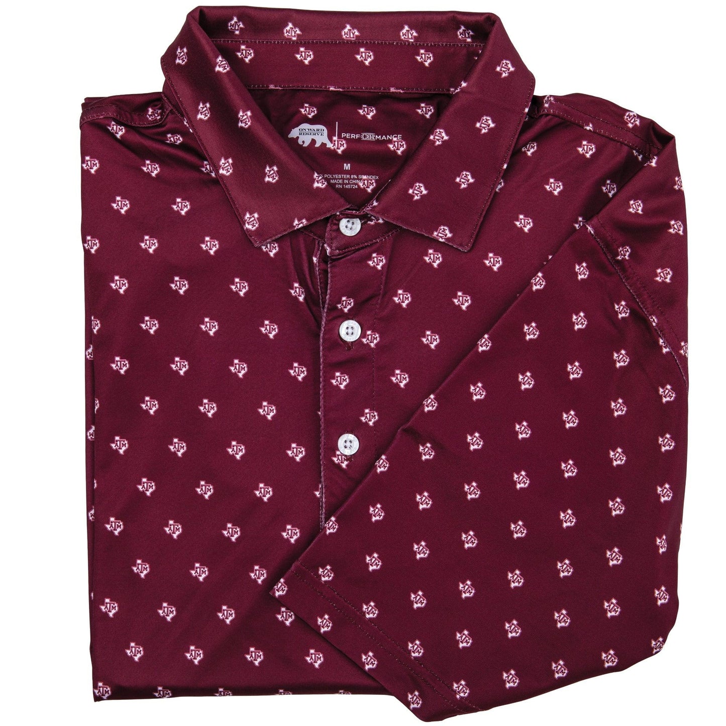 Texas A&M Printed Performance Polo - Onward Reserve
