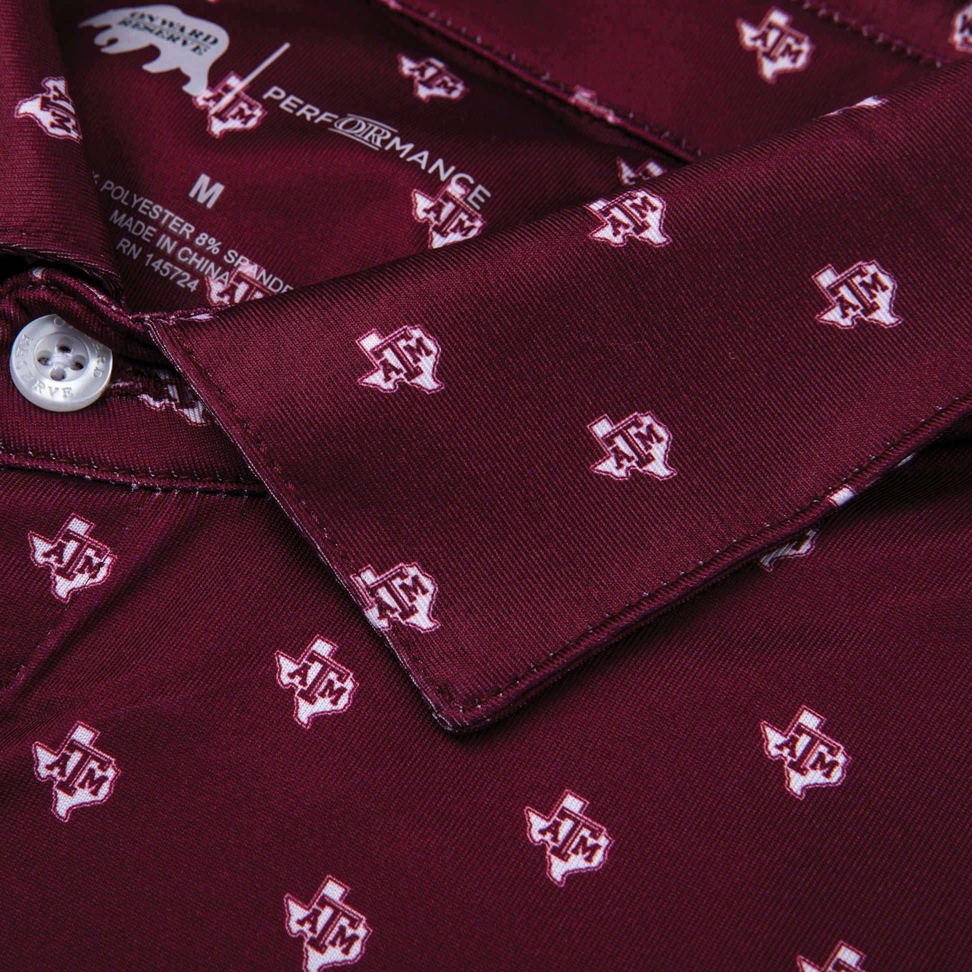 Texas A&M Printed Performance Polo - Onward Reserve