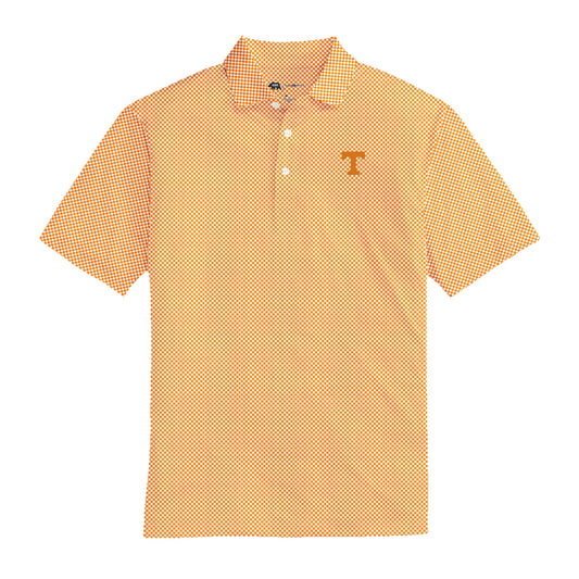Lake Toxaway CC Tennessee Checkerboard Printed Performance Polo - Volunteer Orange