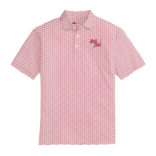 Lake Toxaway CC Roll Tide Printed Performance Polo - Crimson